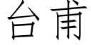 台甫 (仿宋矢量字库)