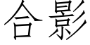 合影 (仿宋矢量字庫)