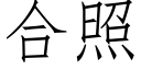 合照 (仿宋矢量字庫)