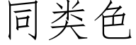 同類色 (仿宋矢量字庫)