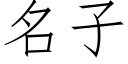 名子 (仿宋矢量字库)