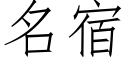 名宿 (仿宋矢量字庫)