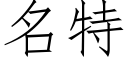 名特 (仿宋矢量字庫)