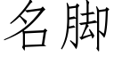 名脚 (仿宋矢量字库)