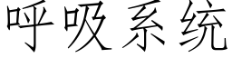 呼吸系统 (仿宋矢量字库)