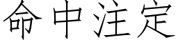 命中注定 (仿宋矢量字庫)