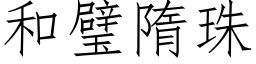 和璧隋珠 (仿宋矢量字庫)