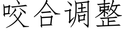 咬合調整 (仿宋矢量字庫)