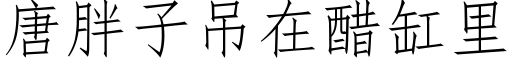 唐胖子吊在醋缸裡 (仿宋矢量字庫)