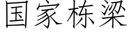 国家栋梁 (仿宋矢量字库)