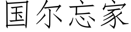 国尔忘家 (仿宋矢量字库)