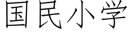 国民小学 (仿宋矢量字库)