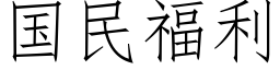 国民福利 (仿宋矢量字库)