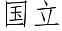 国立 (仿宋矢量字库)