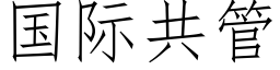 国际共管 (仿宋矢量字库)