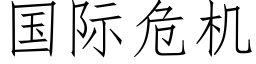 国际危机 (仿宋矢量字库)