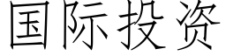 国际投资 (仿宋矢量字库)