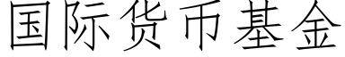 國際貨币基金 (仿宋矢量字庫)