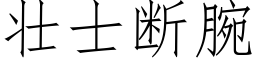 壯士斷腕 (仿宋矢量字庫)