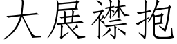 大展襟抱 (仿宋矢量字庫)