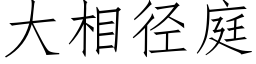 大相径庭 (仿宋矢量字库)