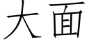 大面 (仿宋矢量字库)