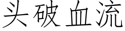 頭破血流 (仿宋矢量字庫)