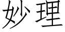 妙理 (仿宋矢量字庫)