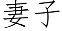 妻子 (仿宋矢量字庫)