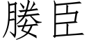 媵臣 (仿宋矢量字库)