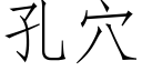 孔穴 (仿宋矢量字庫)