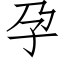 孕 (仿宋矢量字库)