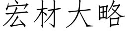 宏材大略 (仿宋矢量字庫)