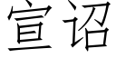 宣诏 (仿宋矢量字库)