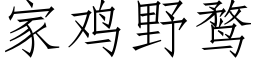 家鸡野鹜 (仿宋矢量字库)