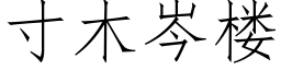 寸木岑楼 (仿宋矢量字库)