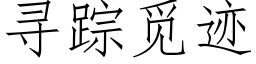 寻踪觅迹 (仿宋矢量字库)