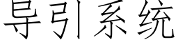 导引系统 (仿宋矢量字库)