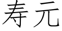 寿元 (仿宋矢量字库)