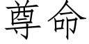 尊命 (仿宋矢量字库)