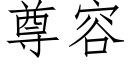 尊容 (仿宋矢量字庫)