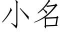 小名 (仿宋矢量字庫)