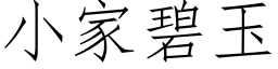 小家碧玉 (仿宋矢量字库)