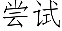 嘗試 (仿宋矢量字庫)