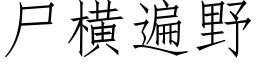 屍橫遍野 (仿宋矢量字庫)