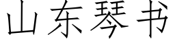 山东琴书 (仿宋矢量字库)