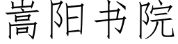 嵩阳书院 (仿宋矢量字库)