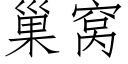 巢窝 (仿宋矢量字库)