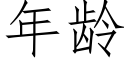 年齡 (仿宋矢量字庫)