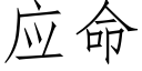 應命 (仿宋矢量字庫)